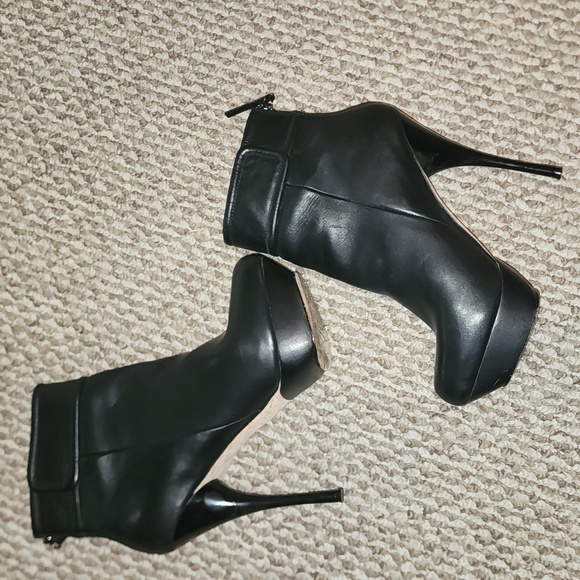 L.A.M.B. GWEN STEFANI REAL LEATHER PLATFORM BOOTS EUC SIZE 10 - Picture 8 of 10